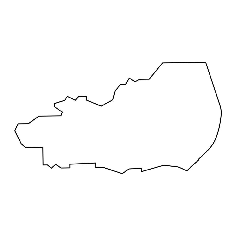 Ijuw district map, administrative division of Nauru. Vector illustration.
