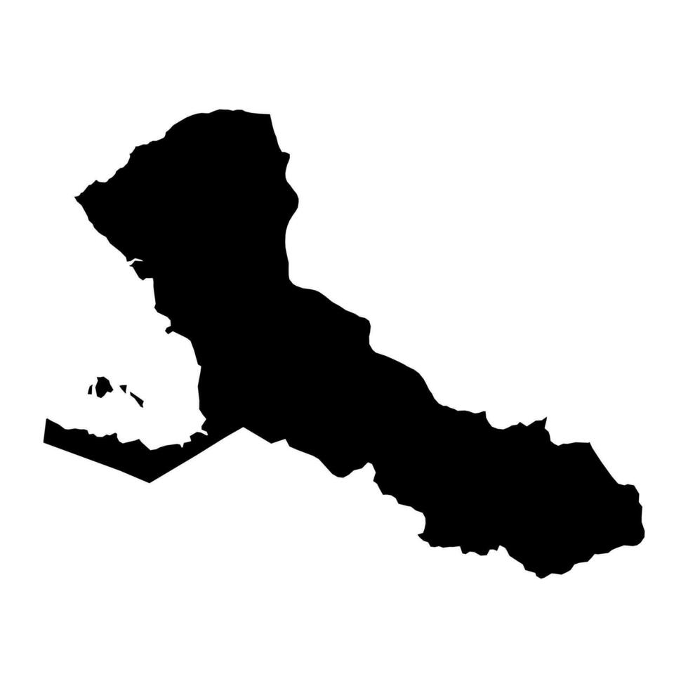 Rio San Juan Department map, administrative division of Nicaragua. Vector illustration.