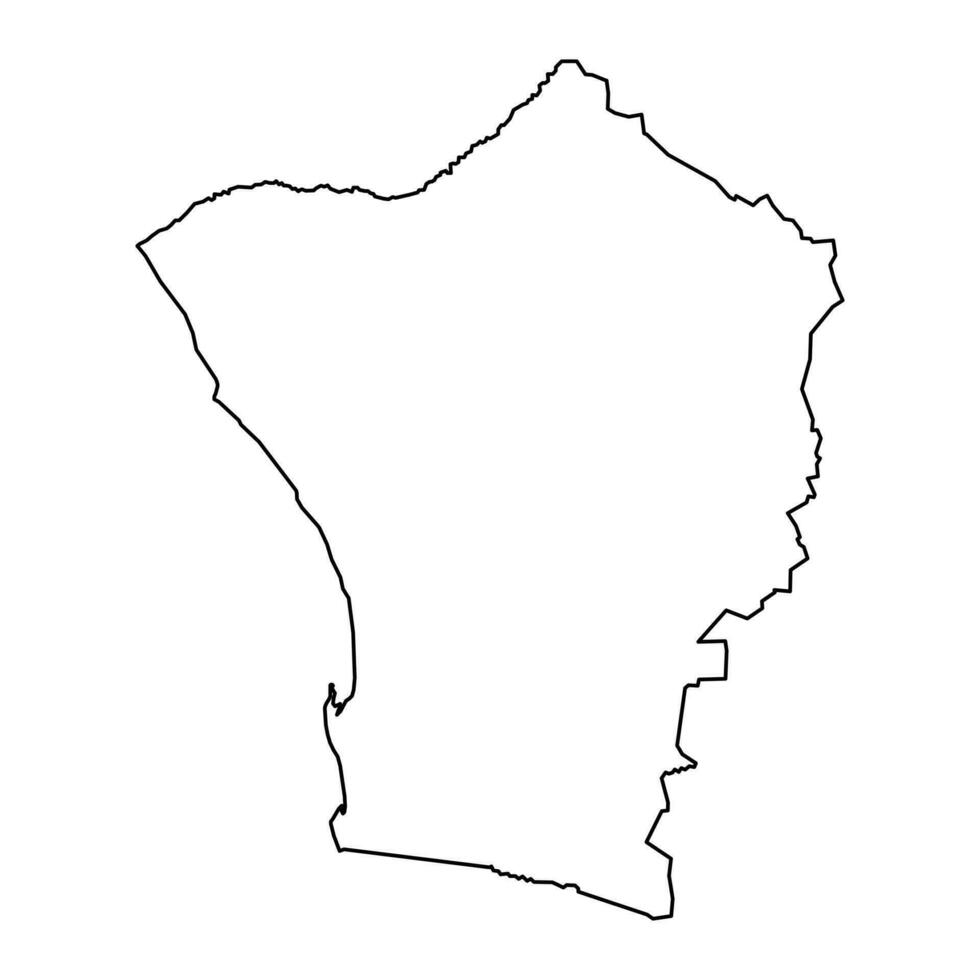 erongo región mapa, administrativo división de Namibia. vector ilustración.