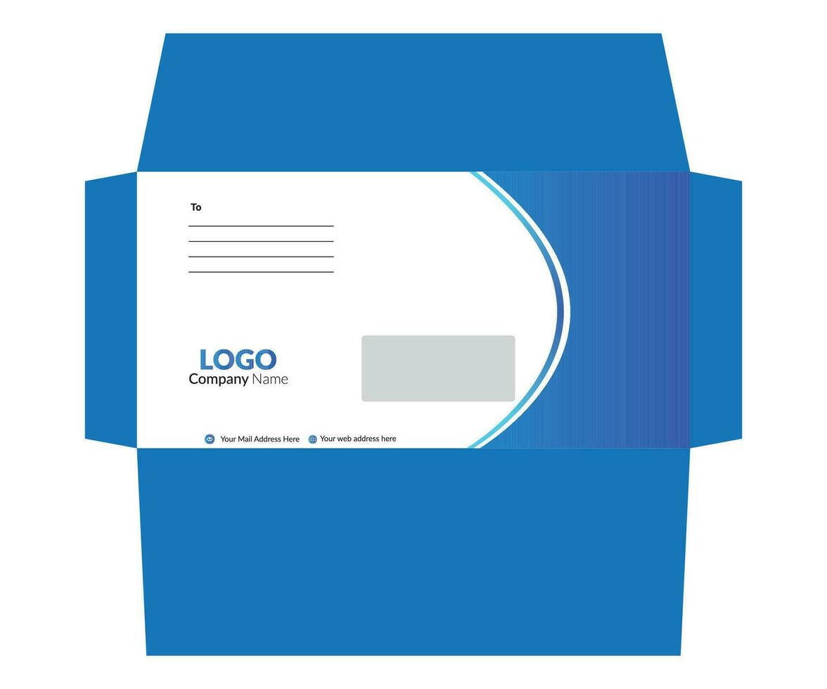 corporate Business Branding Identity Design or Stationery Design, Envelope Startup Design. vector