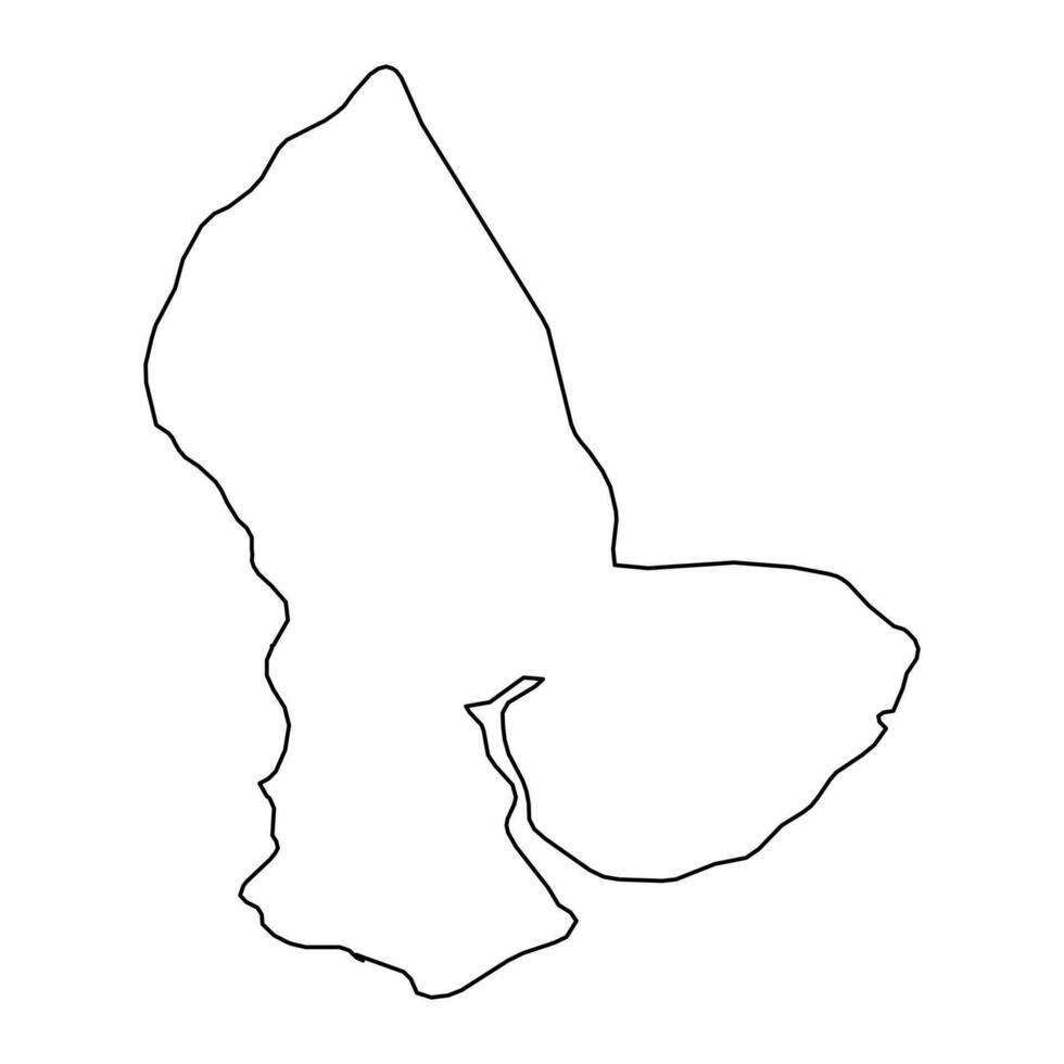 Yangon state map, administrative division of Myanmar. Vector illustration.