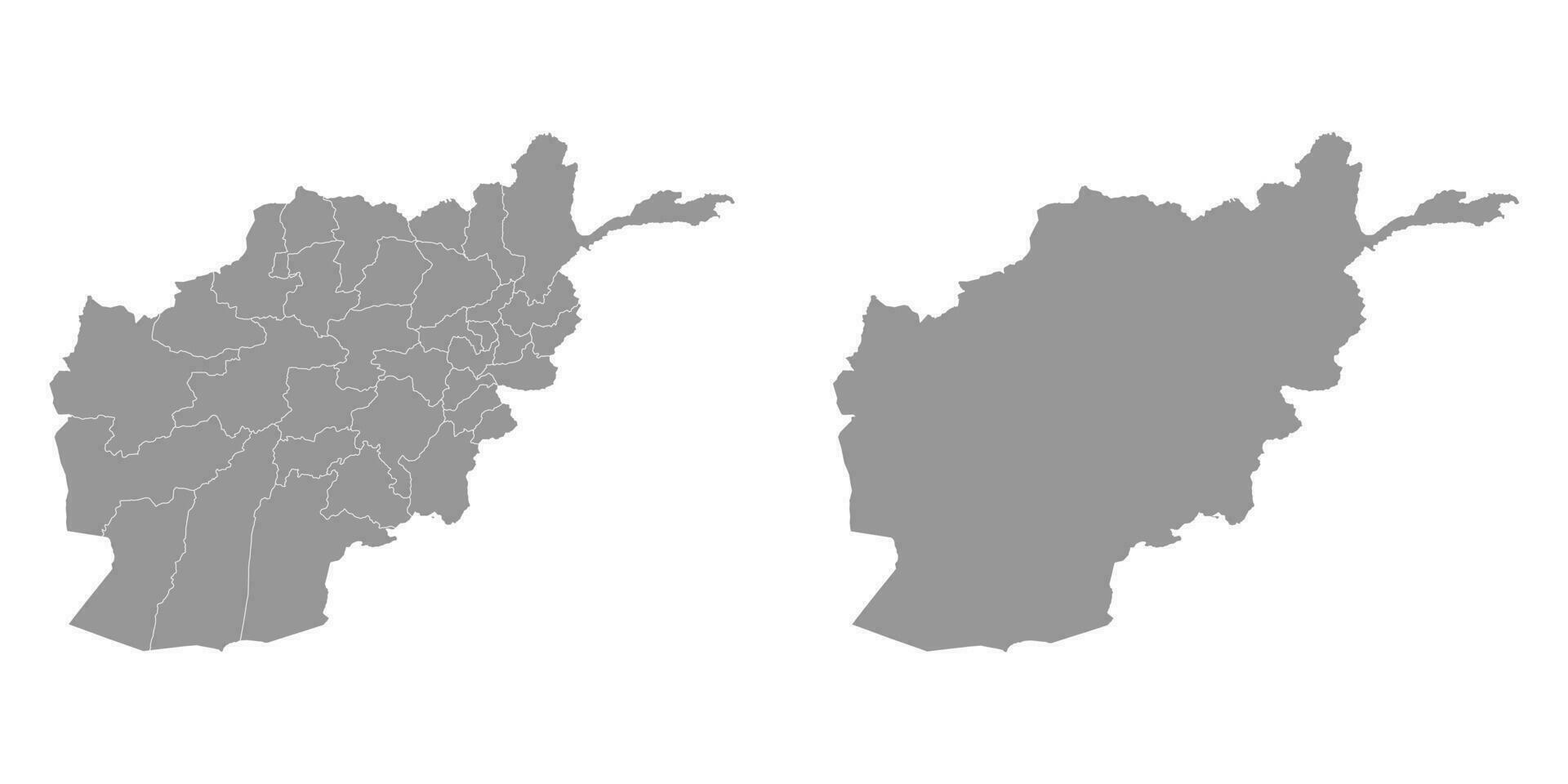 Afganistán mapa con administrativo divisiones vector