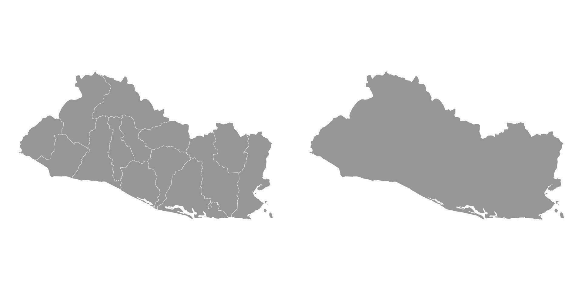 el el Salvador mapa con administrativo divisiones vector