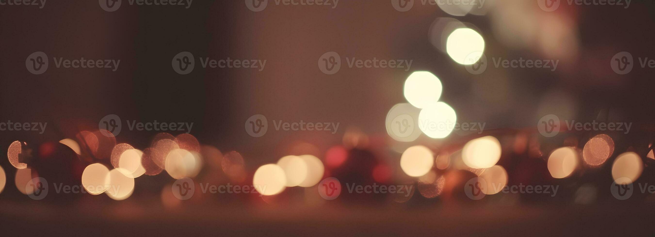 AI generated Abstract bokeh blurred color light Christmas, New Year and other holiday background photo