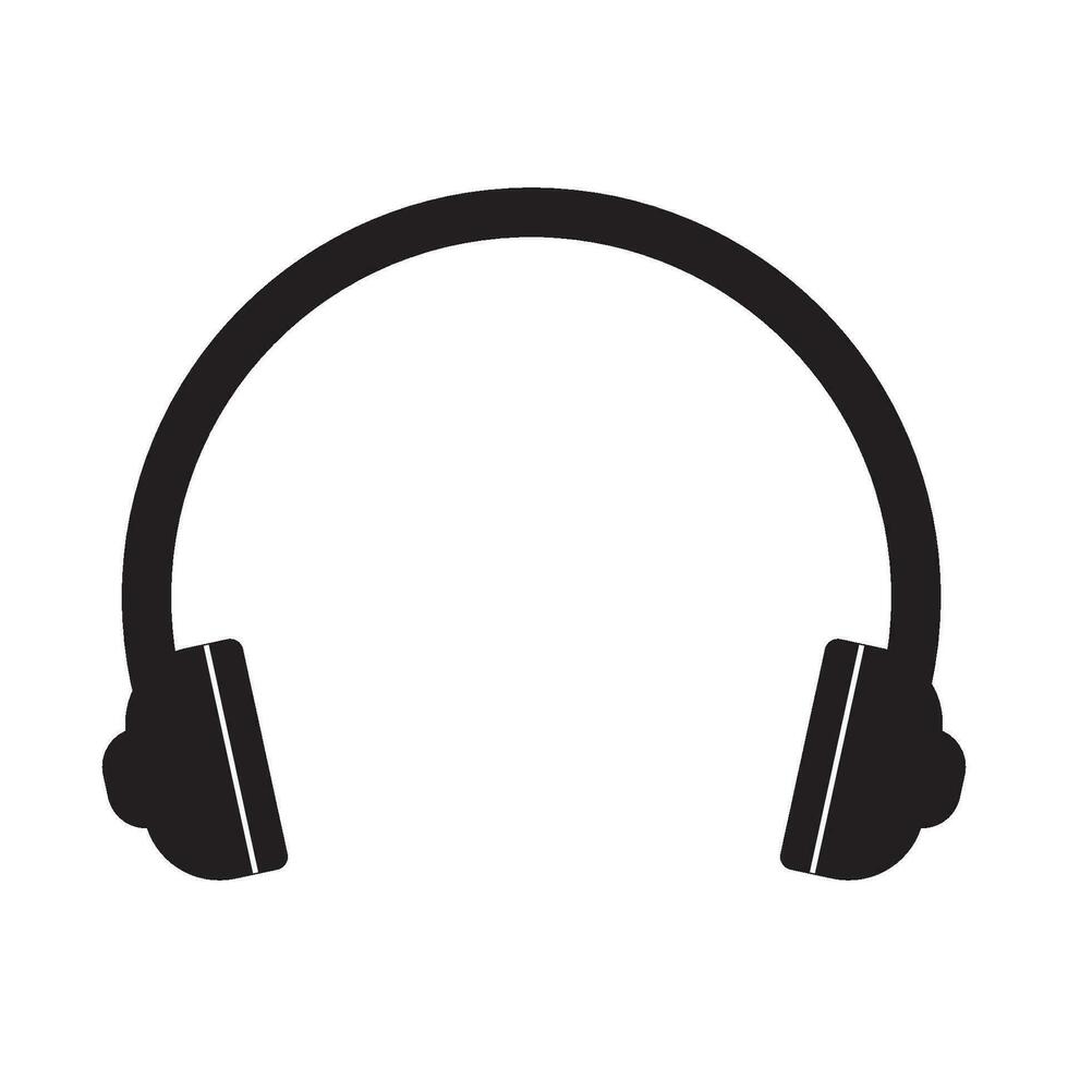 auriculares icono logo vector diseño modelo