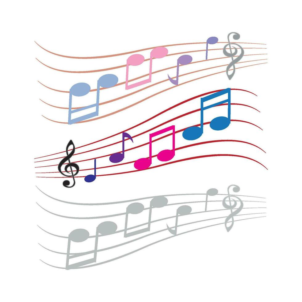 musical Nota icono vector