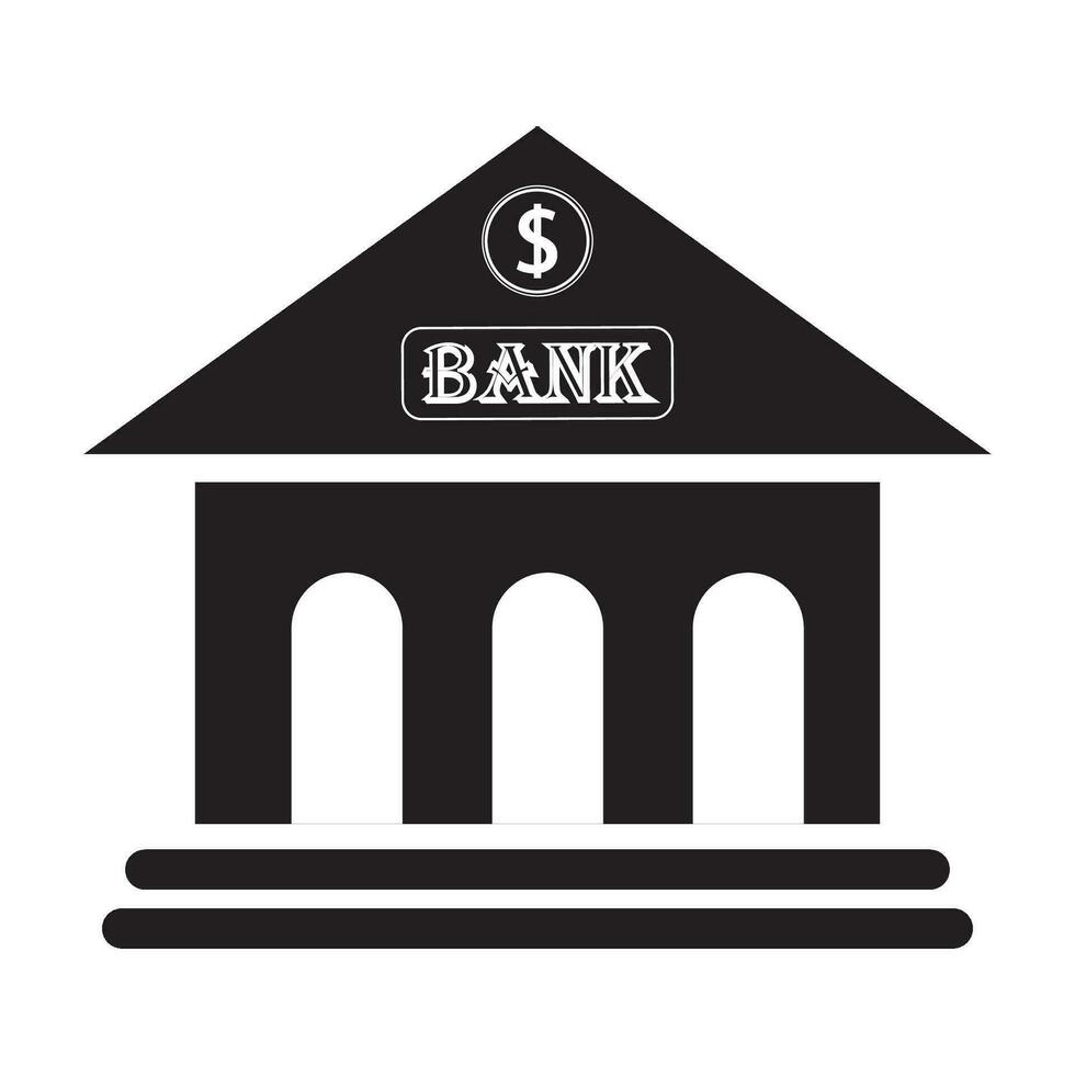 bank icon logo vector design template