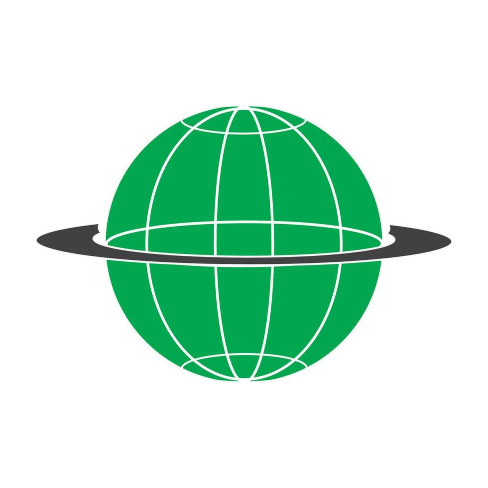 globe icon logo vector design template