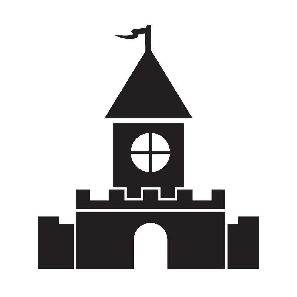 castle icon logo vector design template
