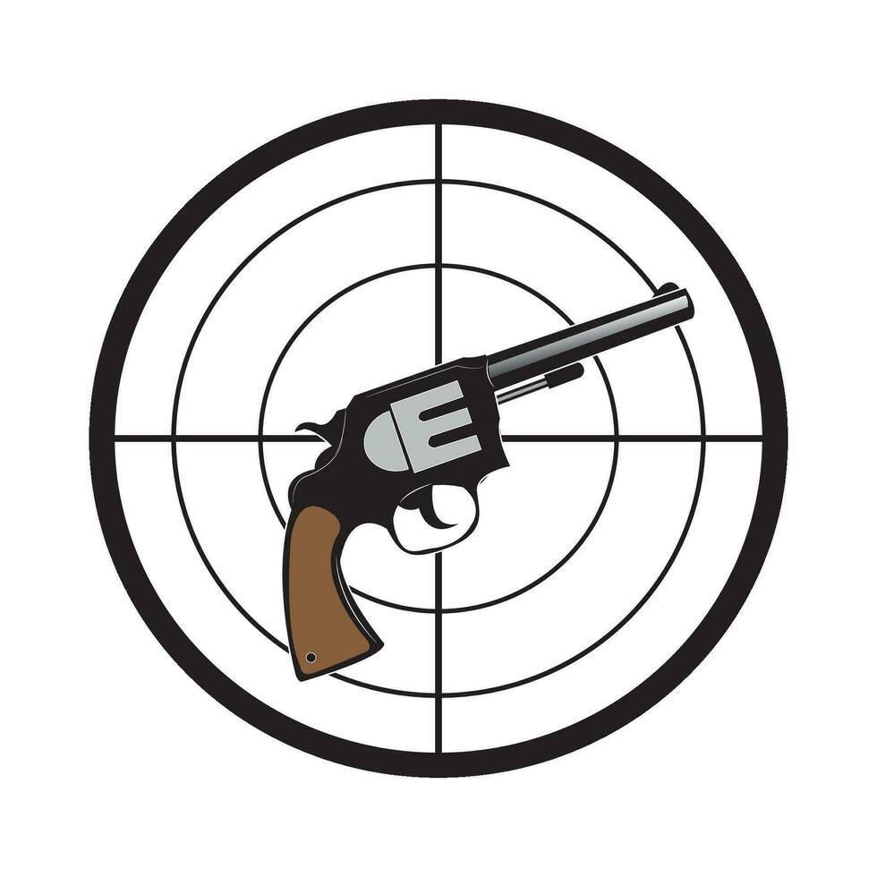 pistola icono logo vector diseño modelo