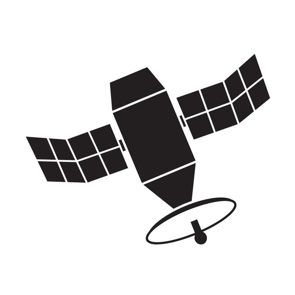 satélite icono logo vector diseño modelo