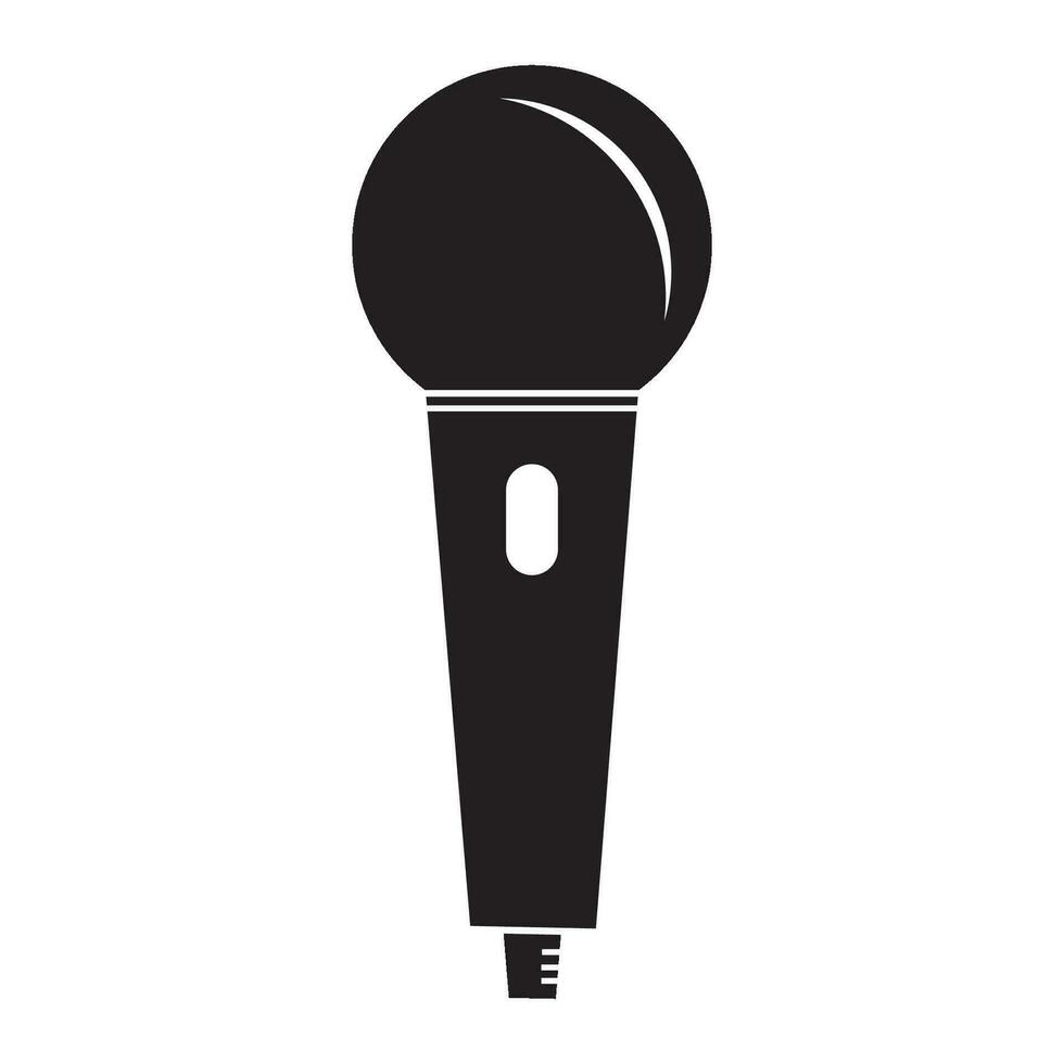 mic icon logo vector design template