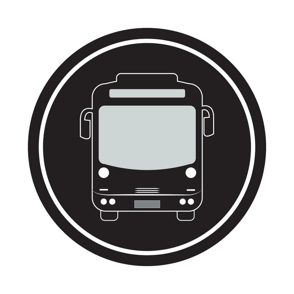 bus car icon logo vector design template