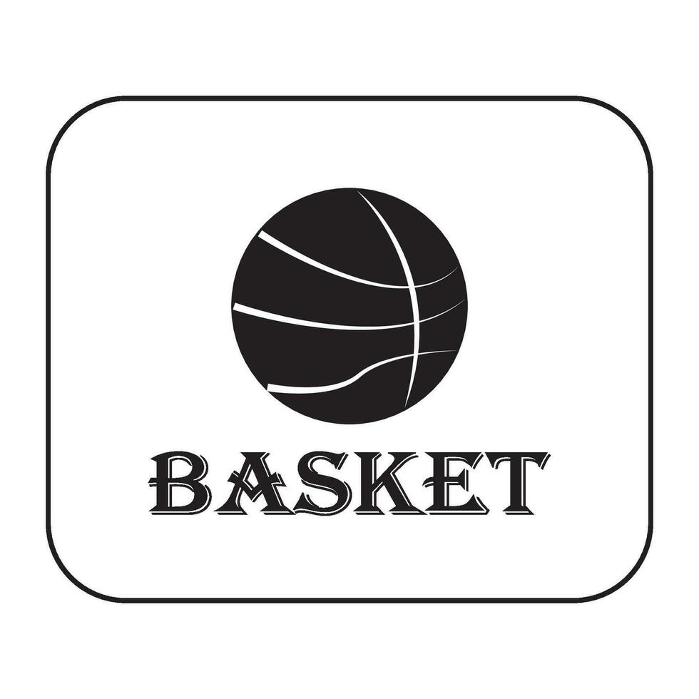 basketball icon logo vector design template