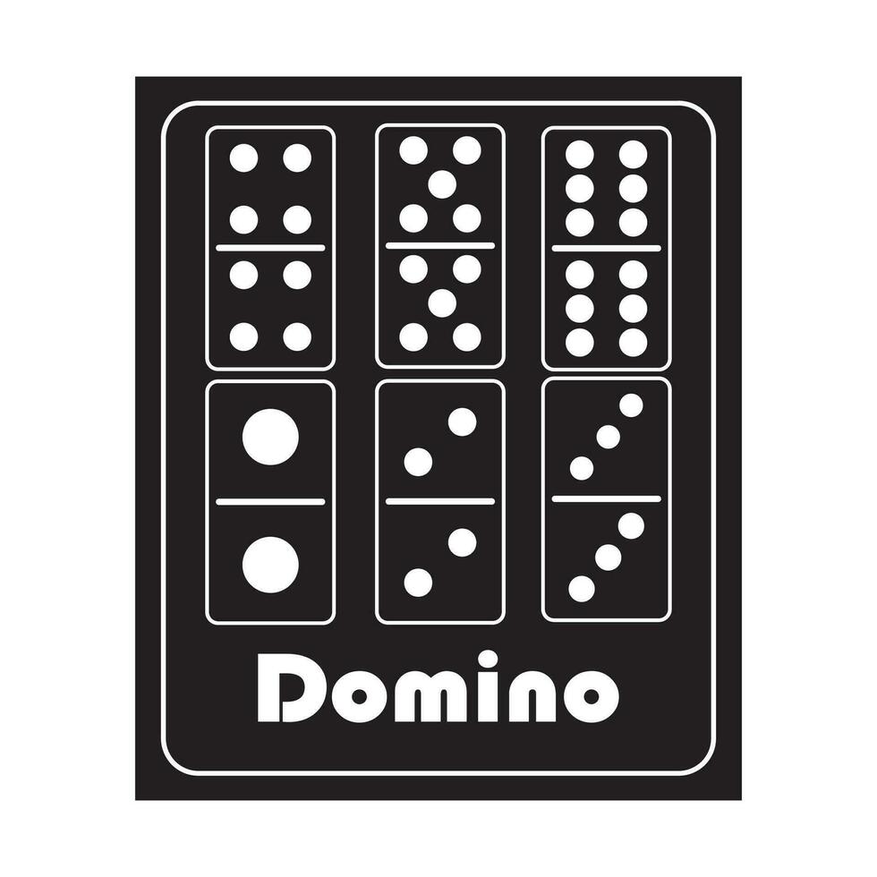 domino icon logo vector design template