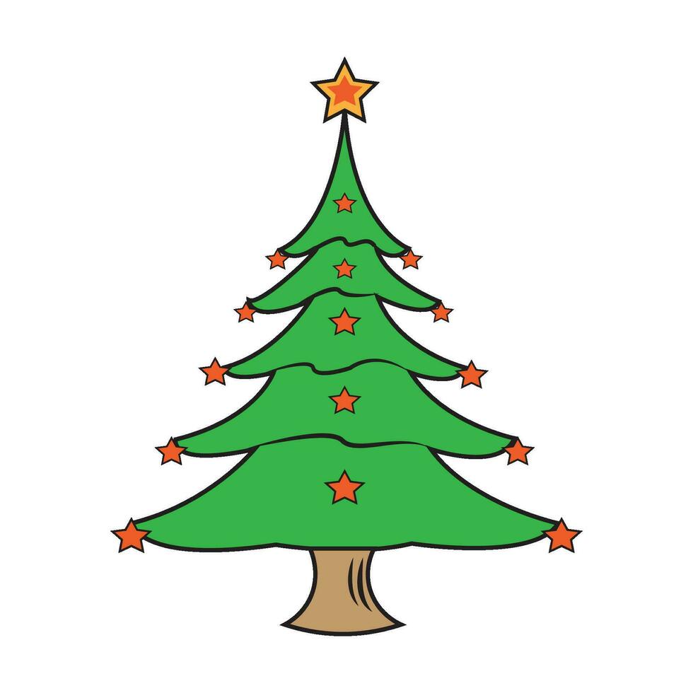 Christmas tree icon logo vector design template