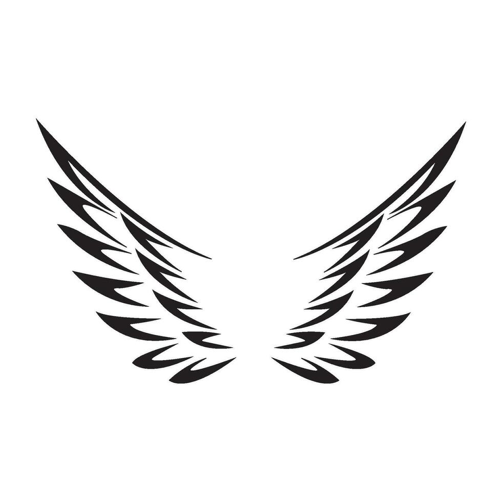 wing icon logo vector design template