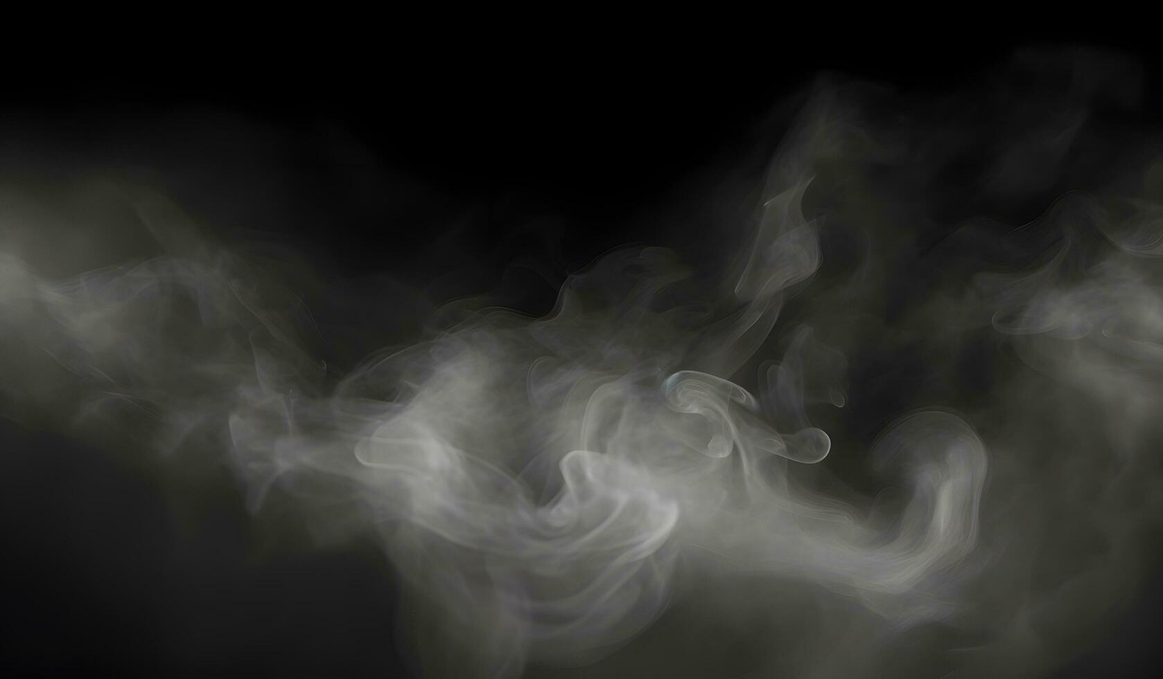 AI generated Abstract powder or smoke effect isolated on black background photo