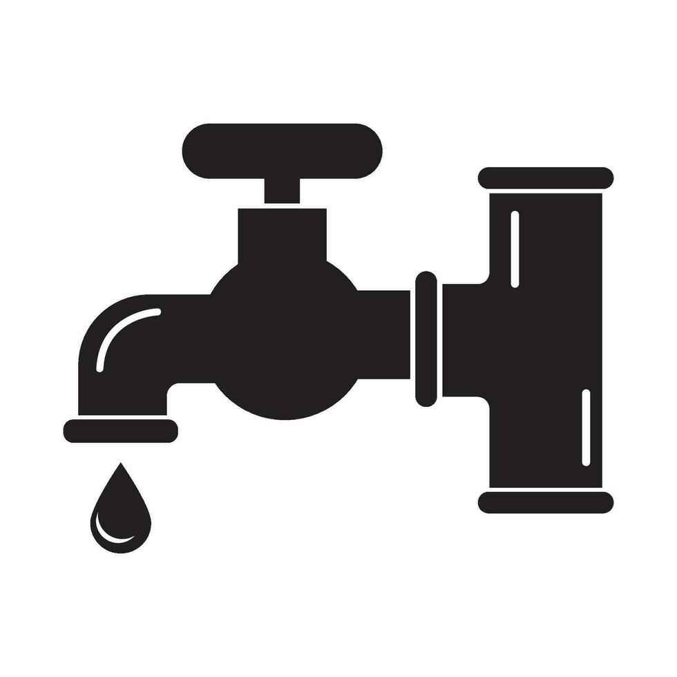 water pipe icon logo vector design template