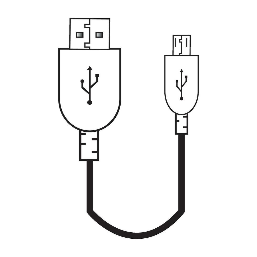 data cable icon logo vector design template