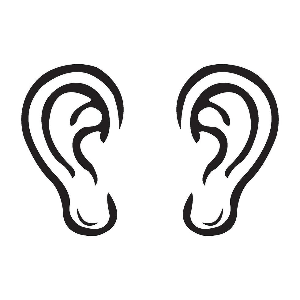 ear icon logo vector design template