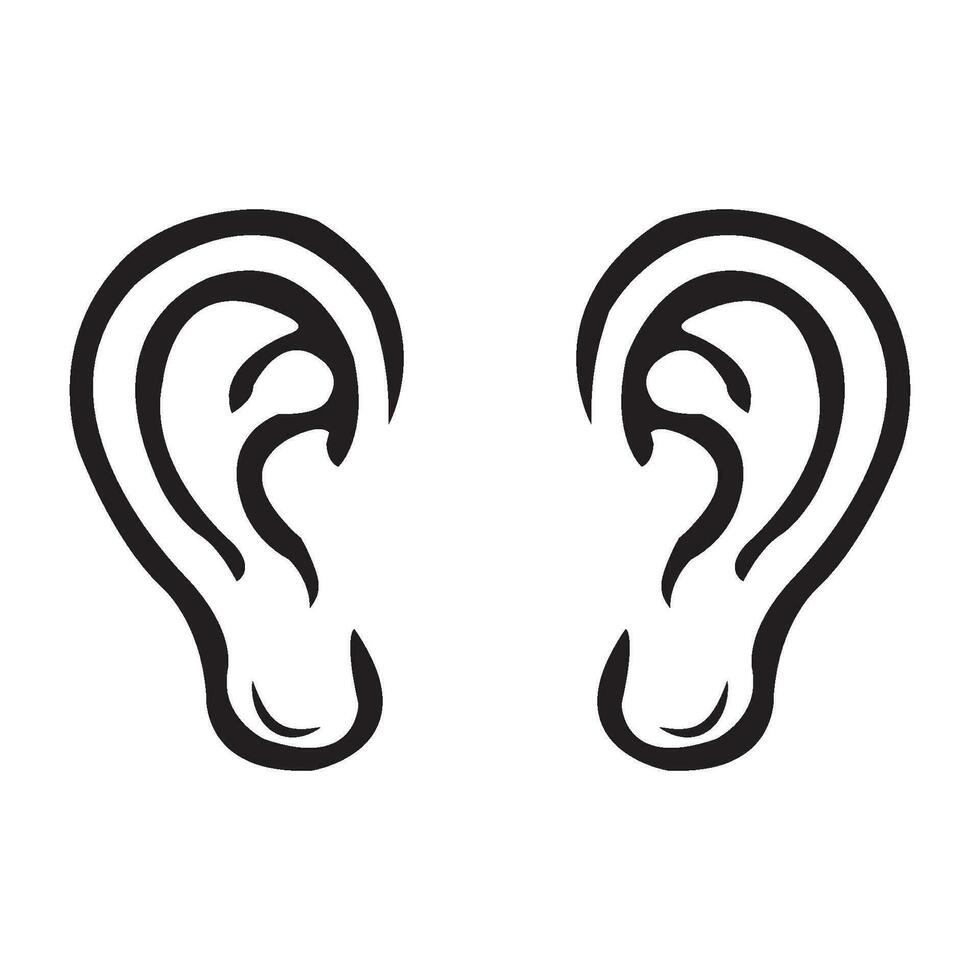 ear icon logo vector design template