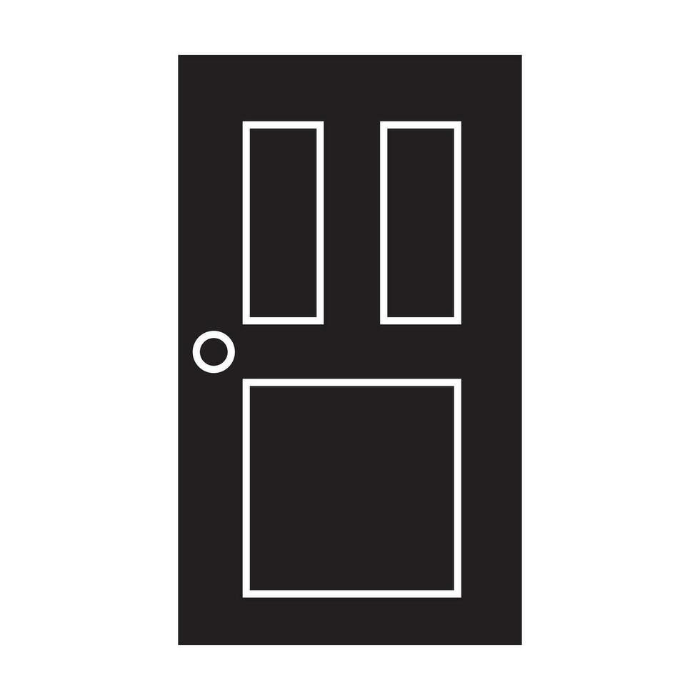 puerta icono logo vector diseño modelo