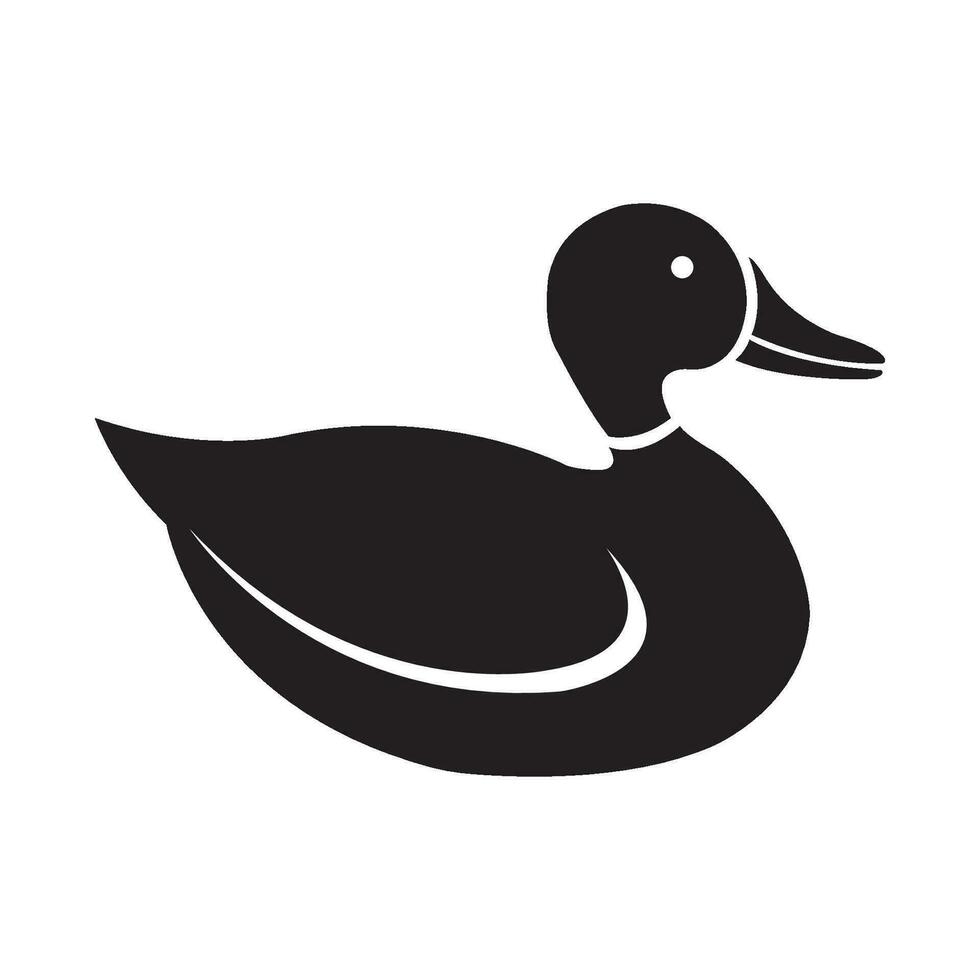 plantilla de diseño de vector de logotipo de icono de pato