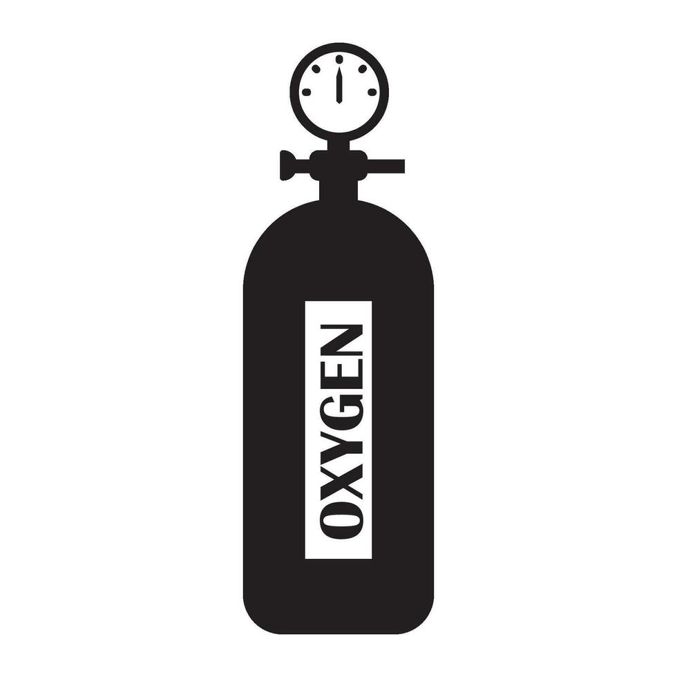 oxígeno tubo icono logo vector diseño modelo