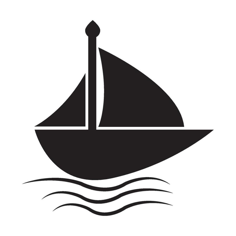 boat icon logo vector design template