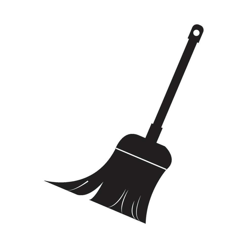 broom icon logo vector design template