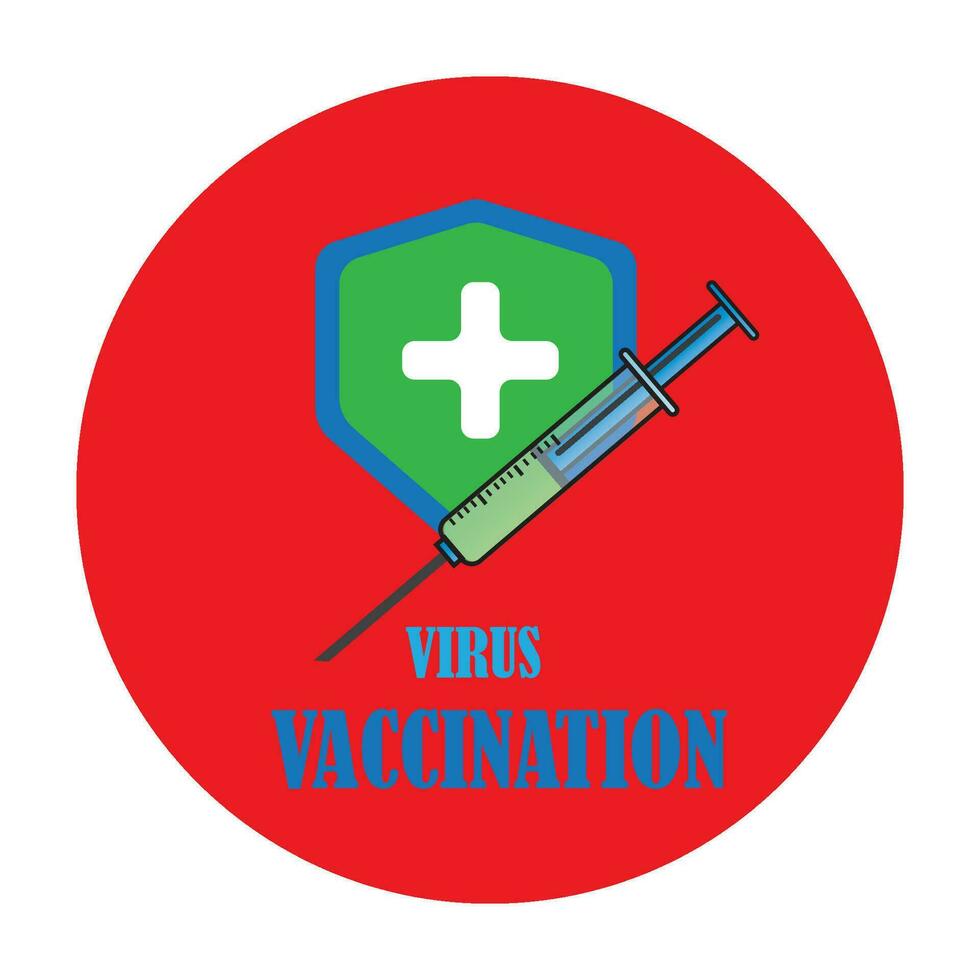 vaccine icon logo vector design template