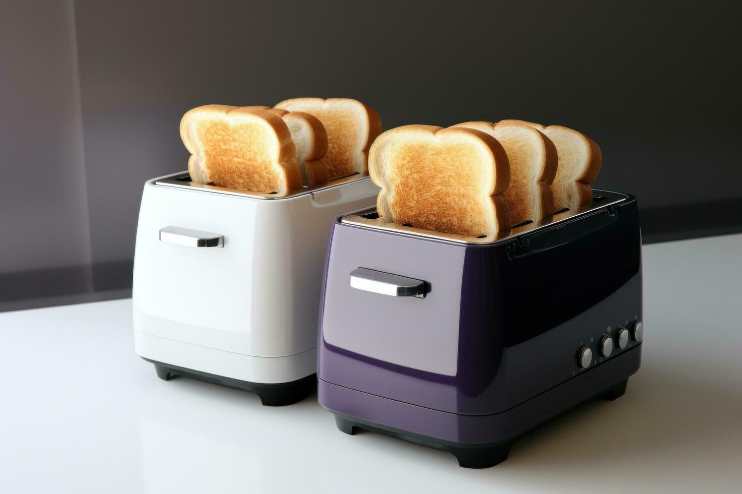 AI generated a toaster with bread and bread with blueberry jam photo