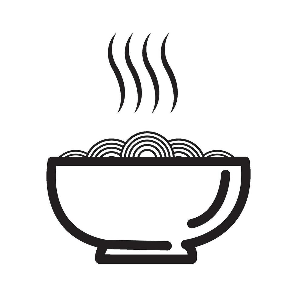 noodles icon logo vector design template
