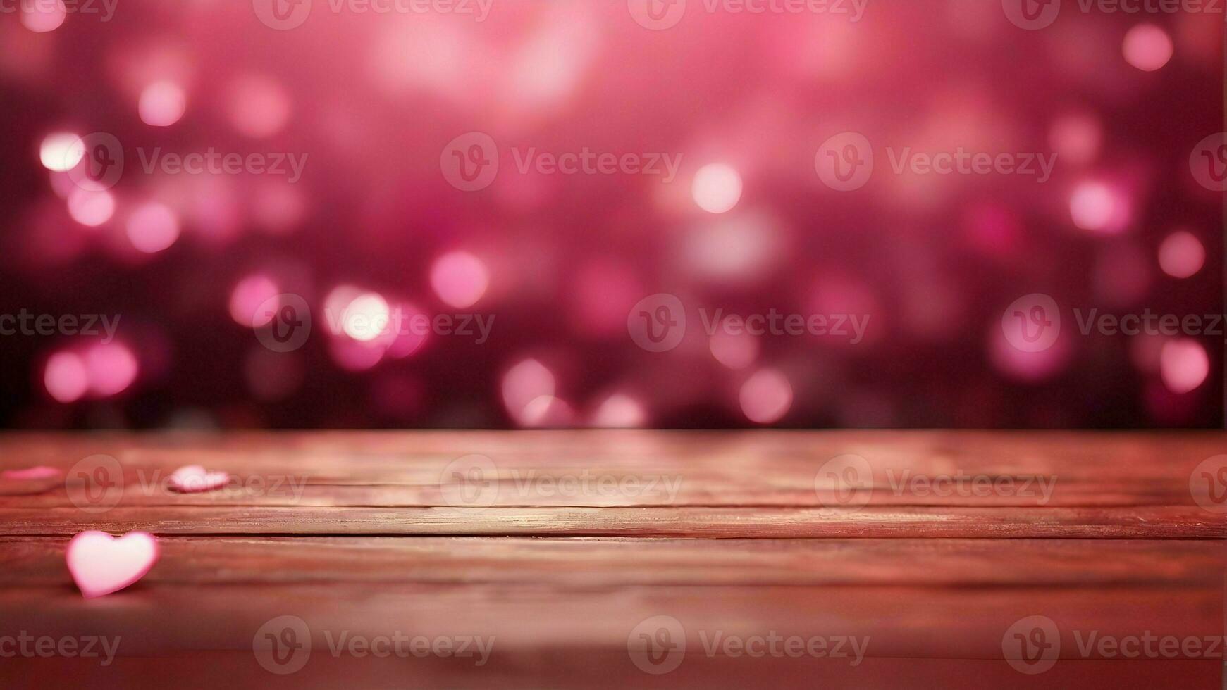AI generated Abstract pink bokeh background. Valentine's Theme. Valentine's day background. photo