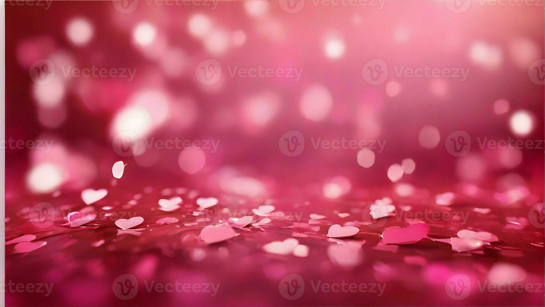 AI generated Abstract pink bokeh background. Valentine's Theme. Valentine's day background. photo