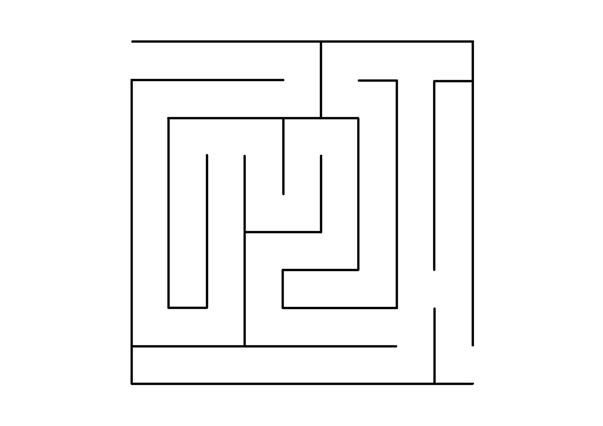 black and white minimalistic Maze, puzzle for kids. puzzle game for