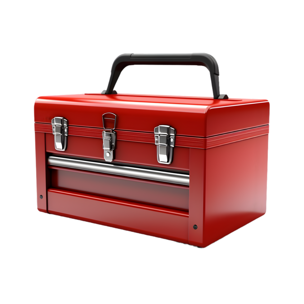 AI generated Toolbox on transparent background PNG image