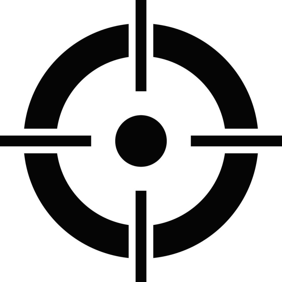 Target Icon in trendy flat style isolated on Aim for design, logo Target and Goal icons. Symbol of a gun sight, purpose with a arrow in the middle. vector for apps web