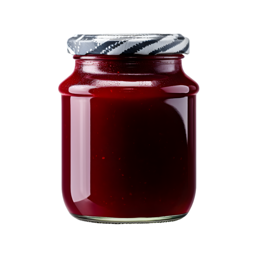 AI generated Jar of Homemade Jam on transparent background PNG image