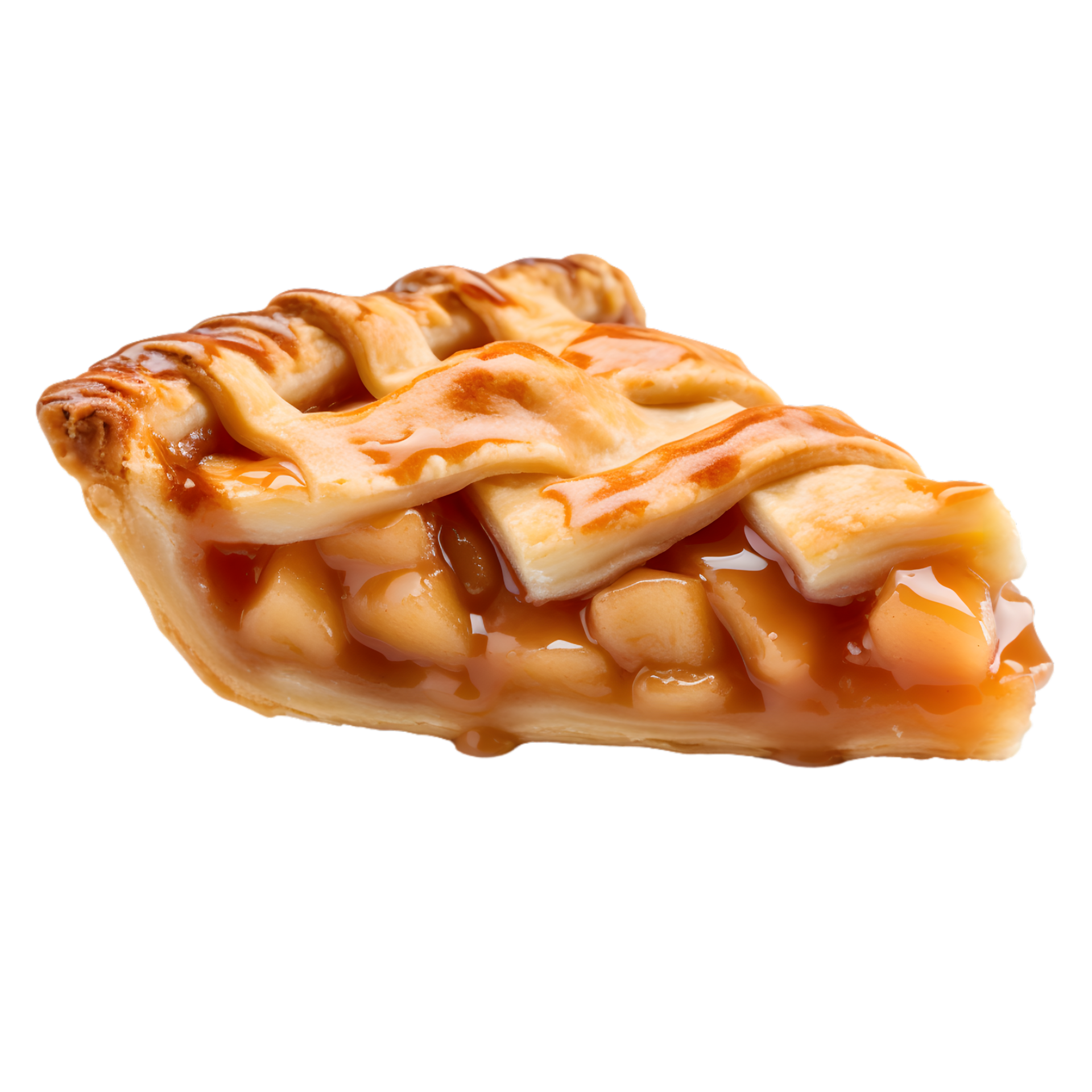 Ai generated apple pie slice on transparent background png image