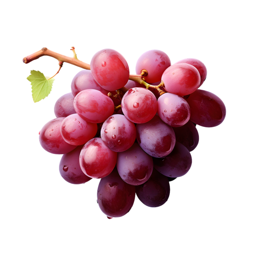 AI generated Clusters of Grapes on transparent background PNG image