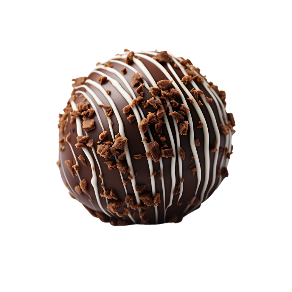 AI generated Chocolate Truffle on transparent background PNG image