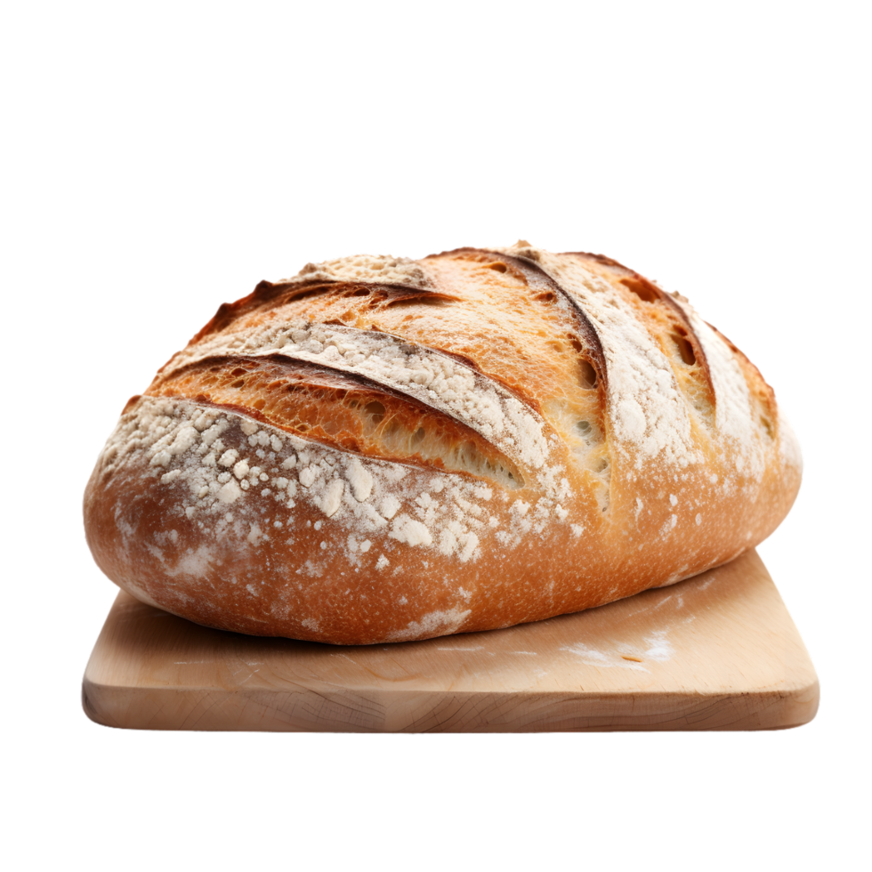AI generated Artisan Bread Loaf on transparent background PNG image