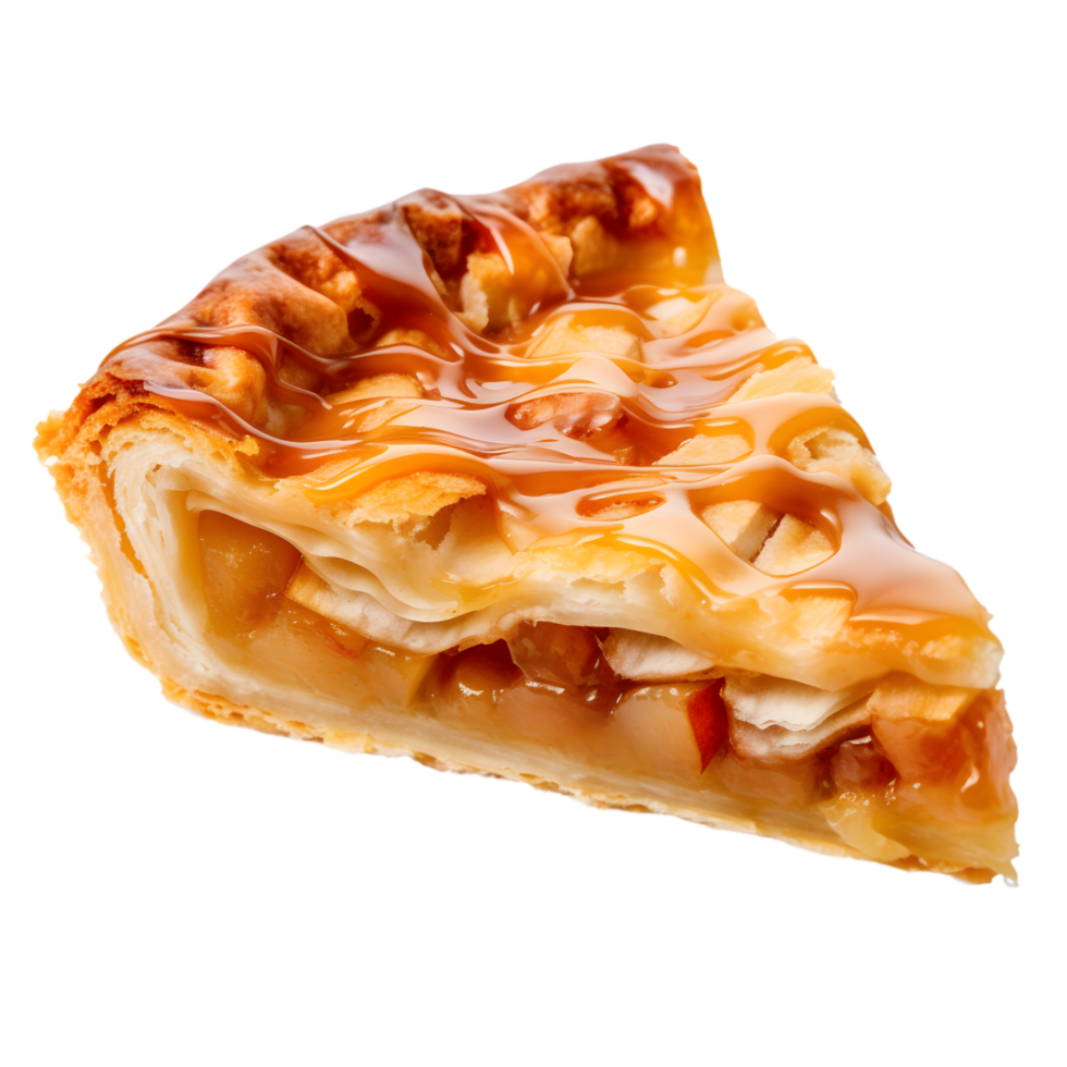 AI generated Apple Pie Slice on transparent background PNG image