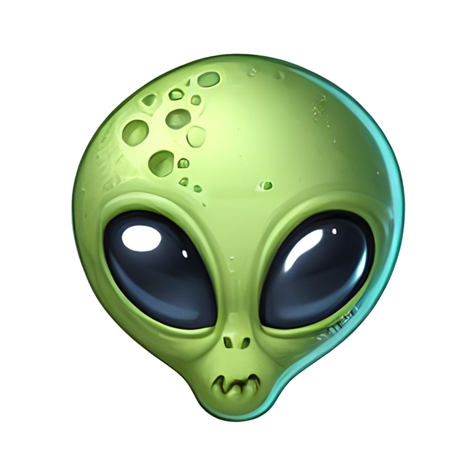 AI generated alien monster cartoon on transparent background png