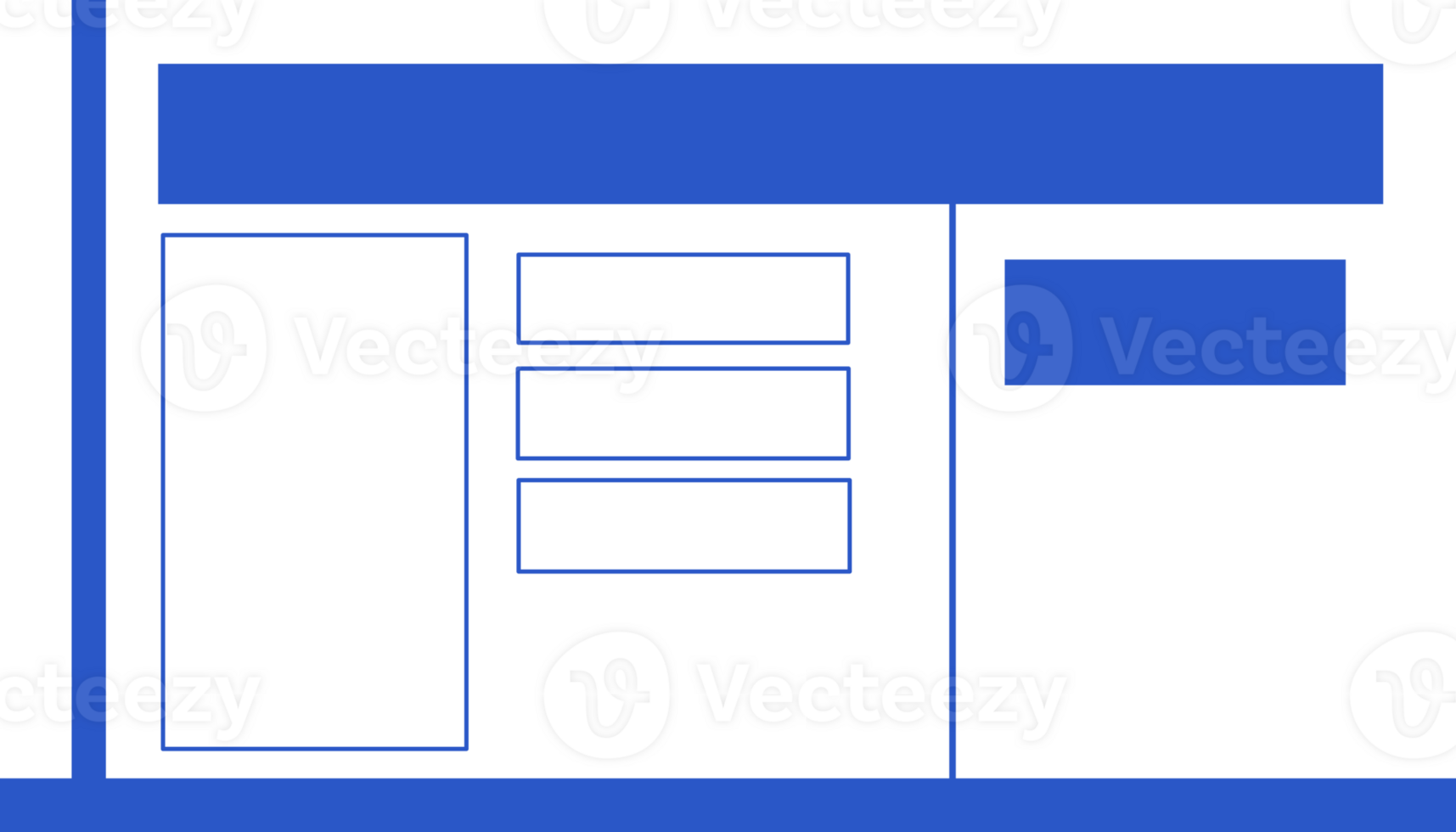 Illustration of blue text box template design. Perfect for power point, presentation, paper, magazine, book, newspaper png
