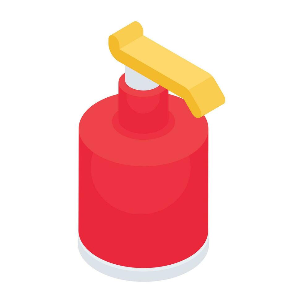 A isometric design icon of hand sanitizer vector