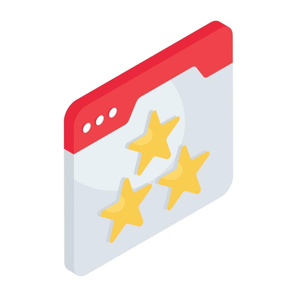 An icon design of web ratings vector