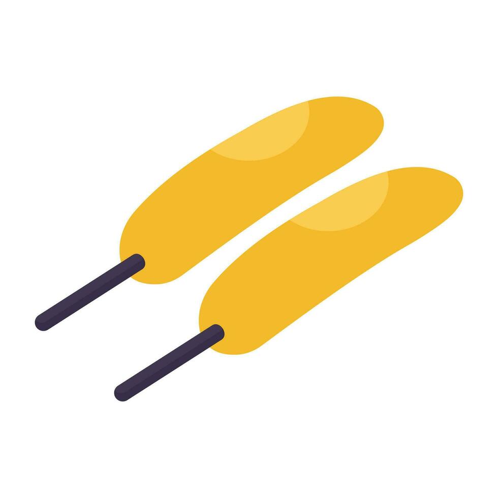 moderno diseño icono de corndog vector